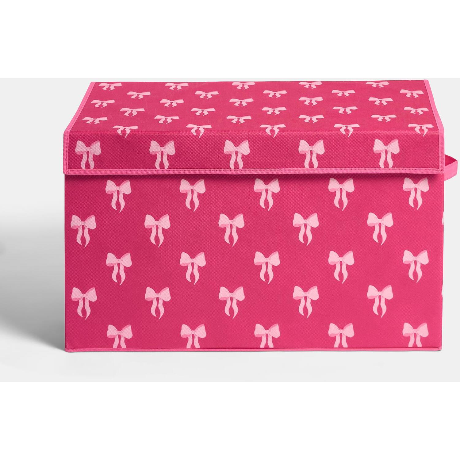 Ohs Gaming Large Collapsible Storage Box With Lid - Hot Pink