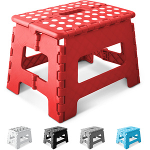 KEPLIN 13 Inch Heavy Duty Folding Step Stool, Non-Slip Foldable Footstool
