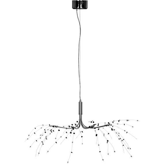 Xavia Black and Clear 8 Light Ceiling Light
