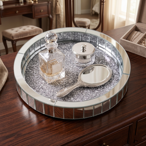 Revolving Round Silver Tray 30Cm Dia.