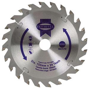 Faithfull Tct Circular Saw Blade 152 X 20mm X 24T Pos
