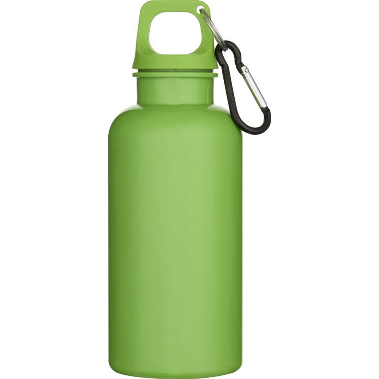 Floso Oregon Solid Recycled Plastic Carabiner Clip 400Ml Water Bottle - Apple Green
