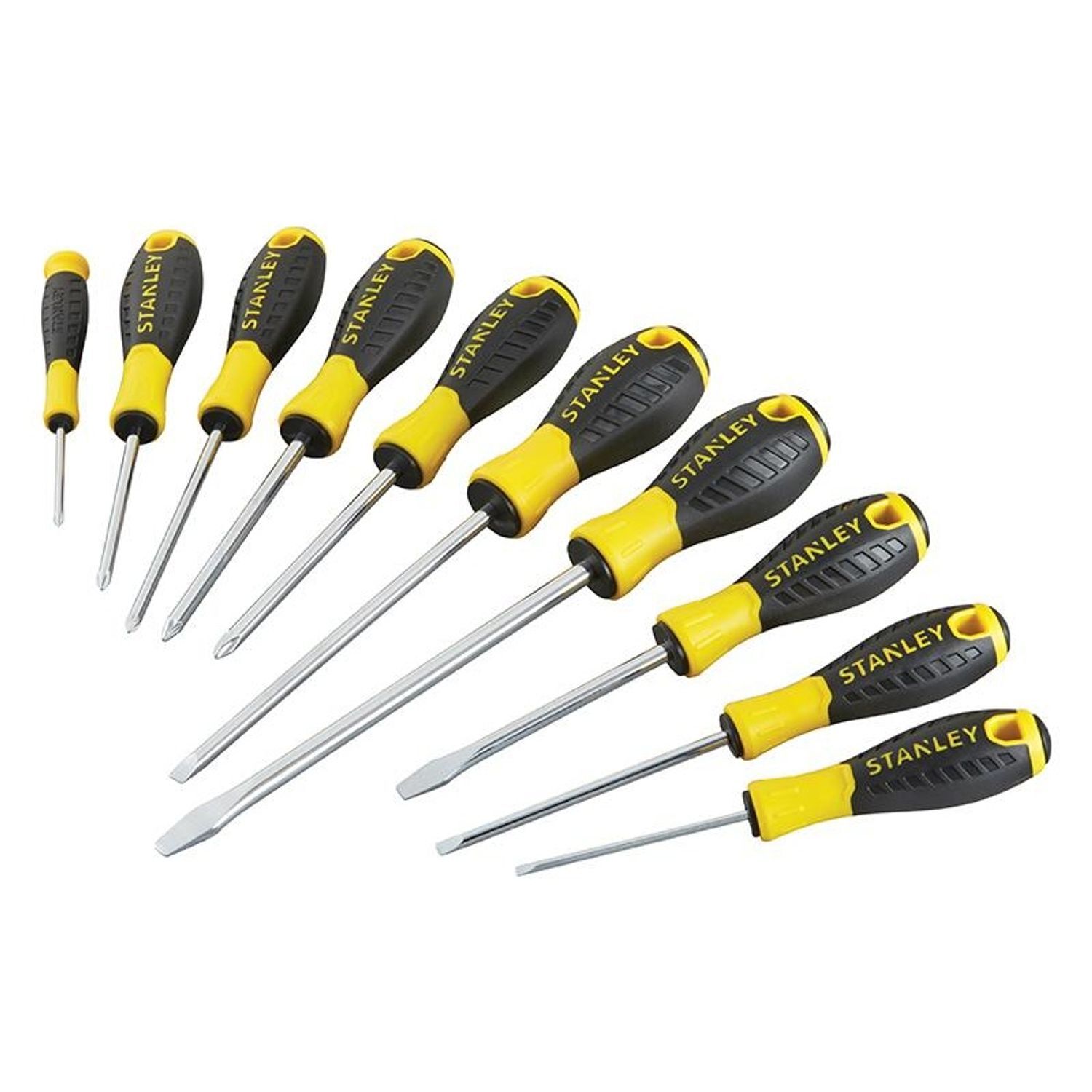 Stanley Hand Tools 0-60-211 Essential Screwdriver Set, 10 Piece - Multi Colour