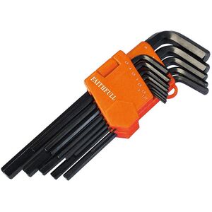 Faithfull Metric Long Arm Hex Key Set, 13 Piece