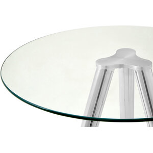 Barton Round Glass Bar Table with Chrome Legs