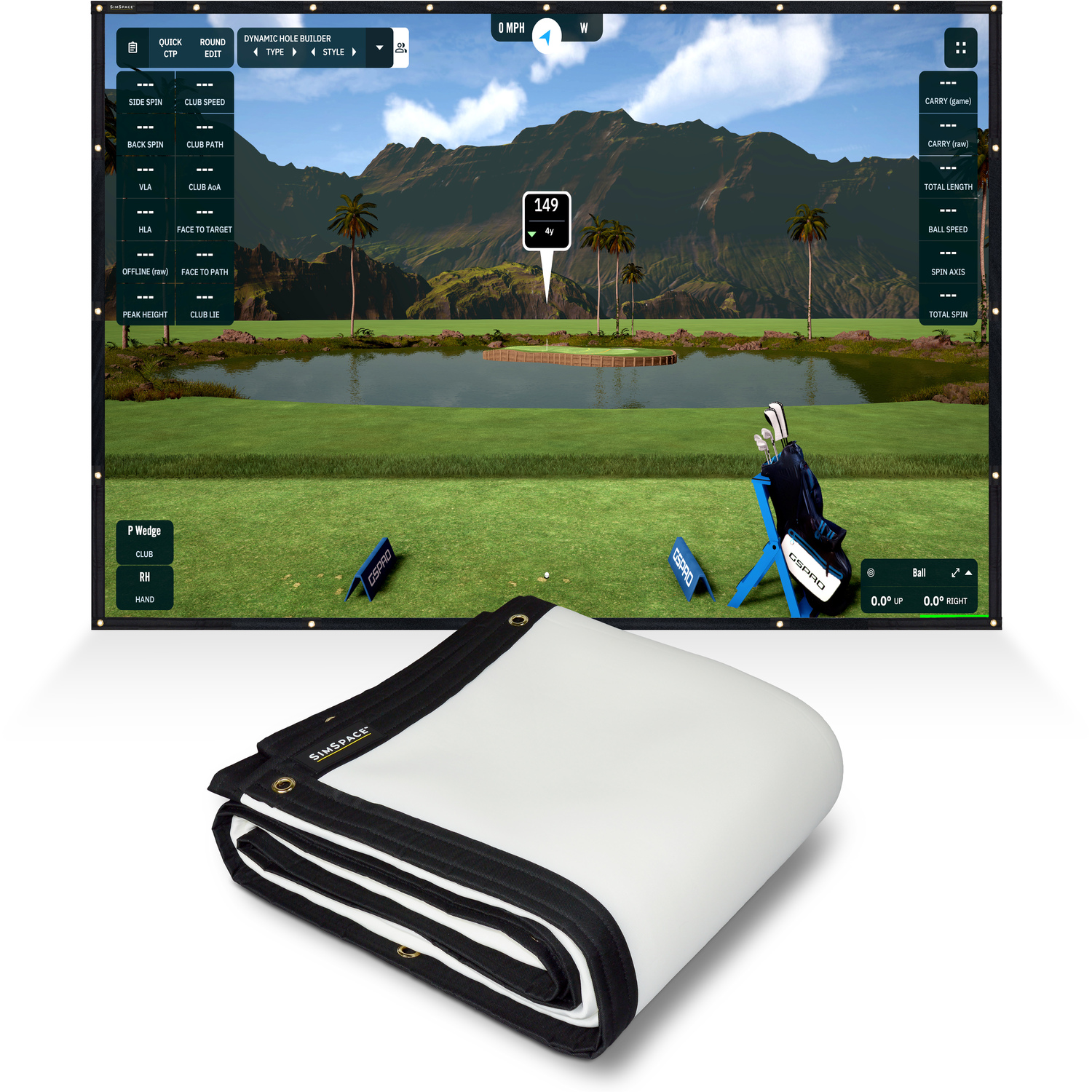SimSpace Golf Impact Screen - White Projector Screen for Golf Simulator for Home, Heavy Duty and Durable Display Screen, Golf Simulator Screen, HD Projector Screen for Golf Practice - Image 3