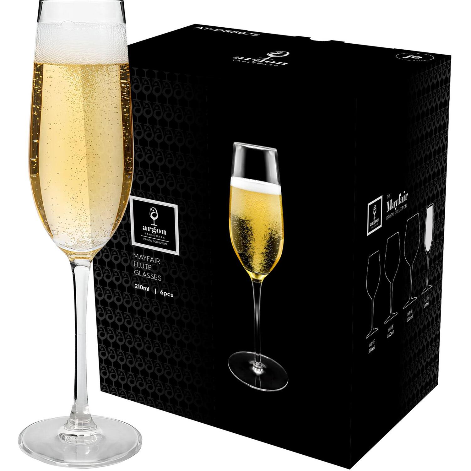Image of Mayfair Crystal Champagne Flutes - 210ml&hellip;