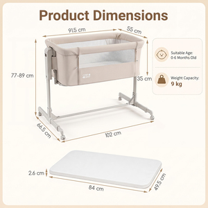 Height Adjustable Bedside Cribths