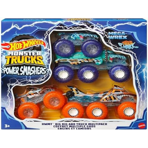 Pack of 4 Hot Wheels Monster Trucks Big Rig Set