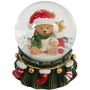 Mini Festive Bear Snow Globe