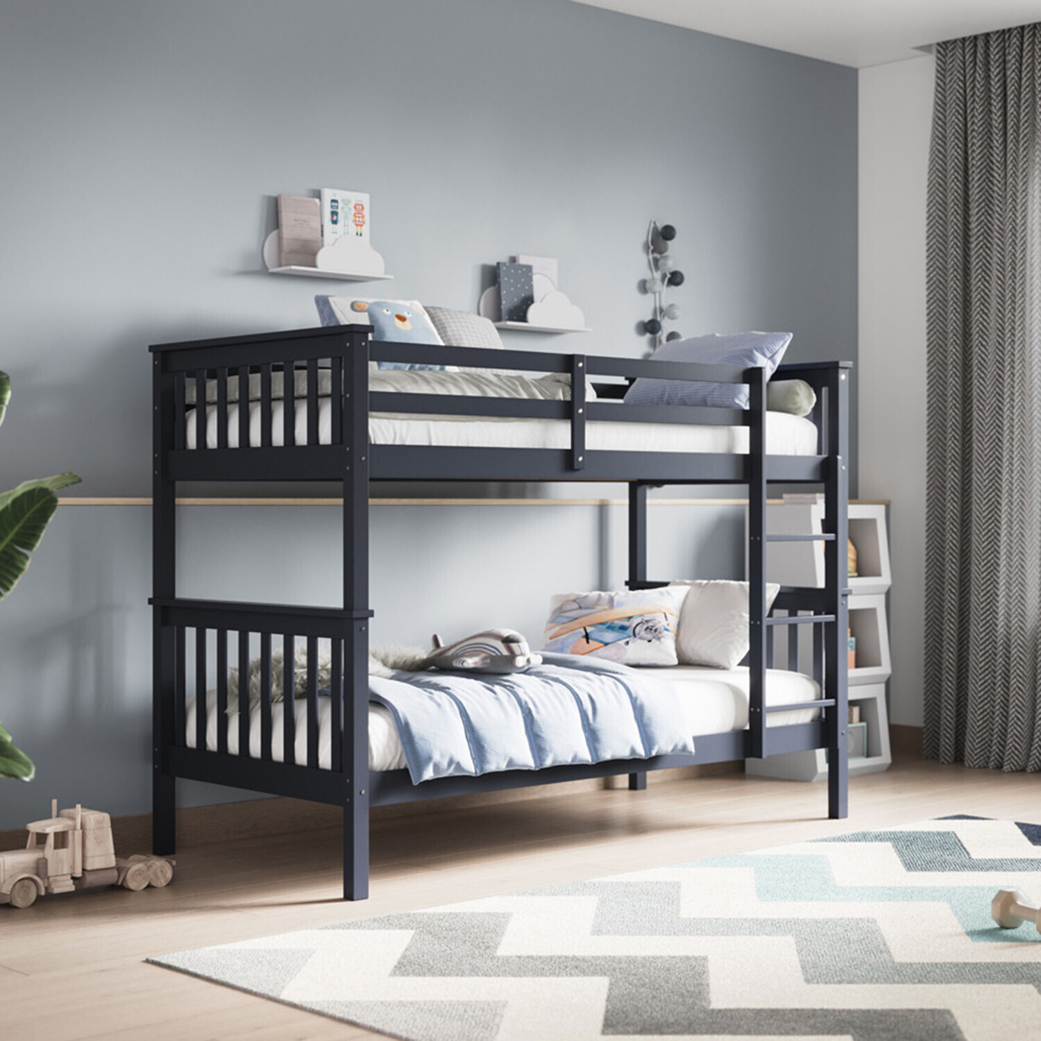 Flair Wooden Grey Zoom Bunk Bed - Image 2