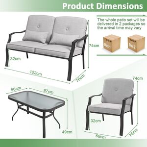 4 Piece Patio Furniture Set