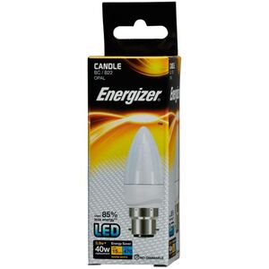 Energizer LED Candle 470lm Opal 5.9w Light Bulb B22 2700k
