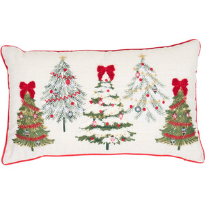 Bow Christmas Trees Cushion
