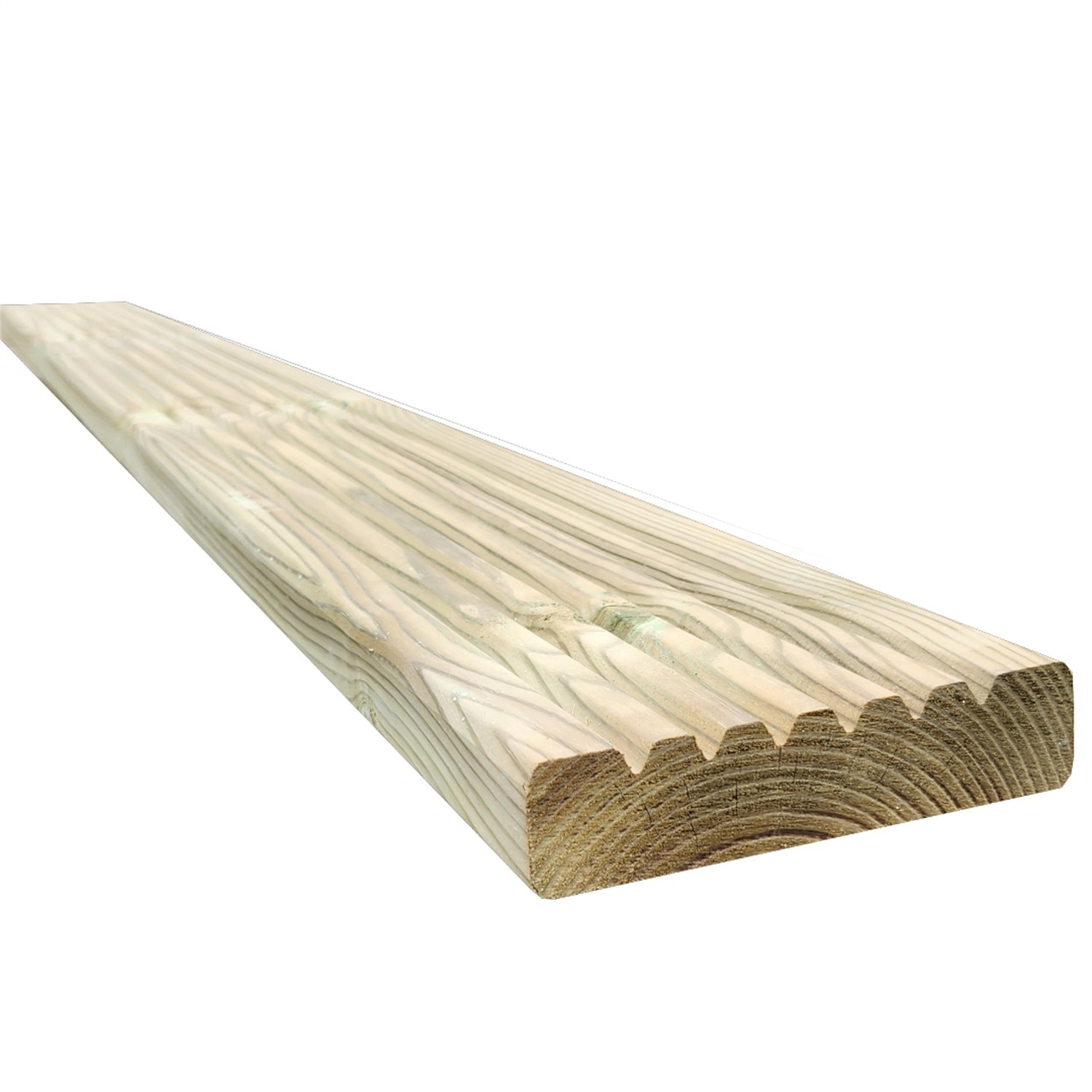 Snowdon Timber Products Ltd Snowdon Timber Treated Decking Board (T) 28Mm (W) 120Mm (L) 1.8M - Pack Of 50 - Natural / 3Kg