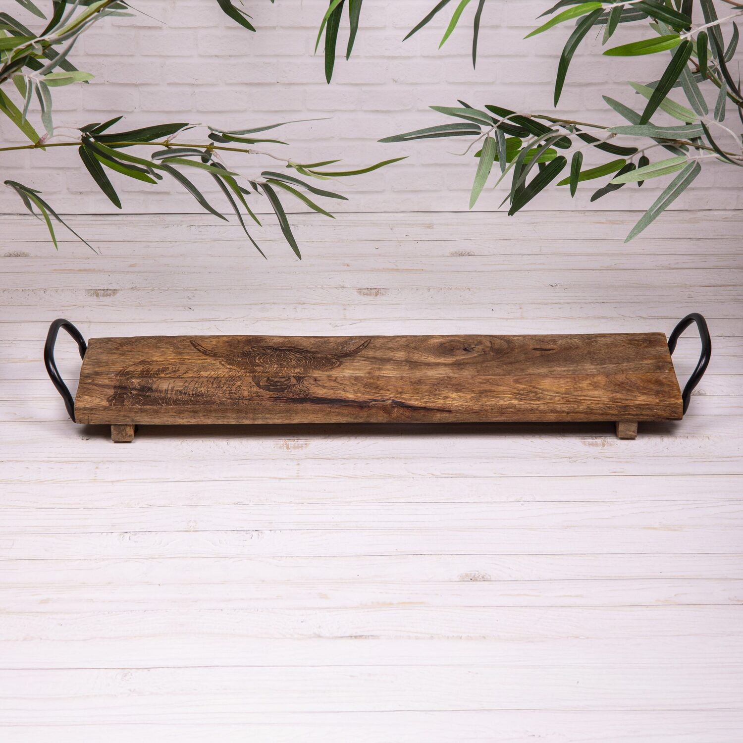 Image of Highland Cow Mango Wood Charcuterie Board&hellip;