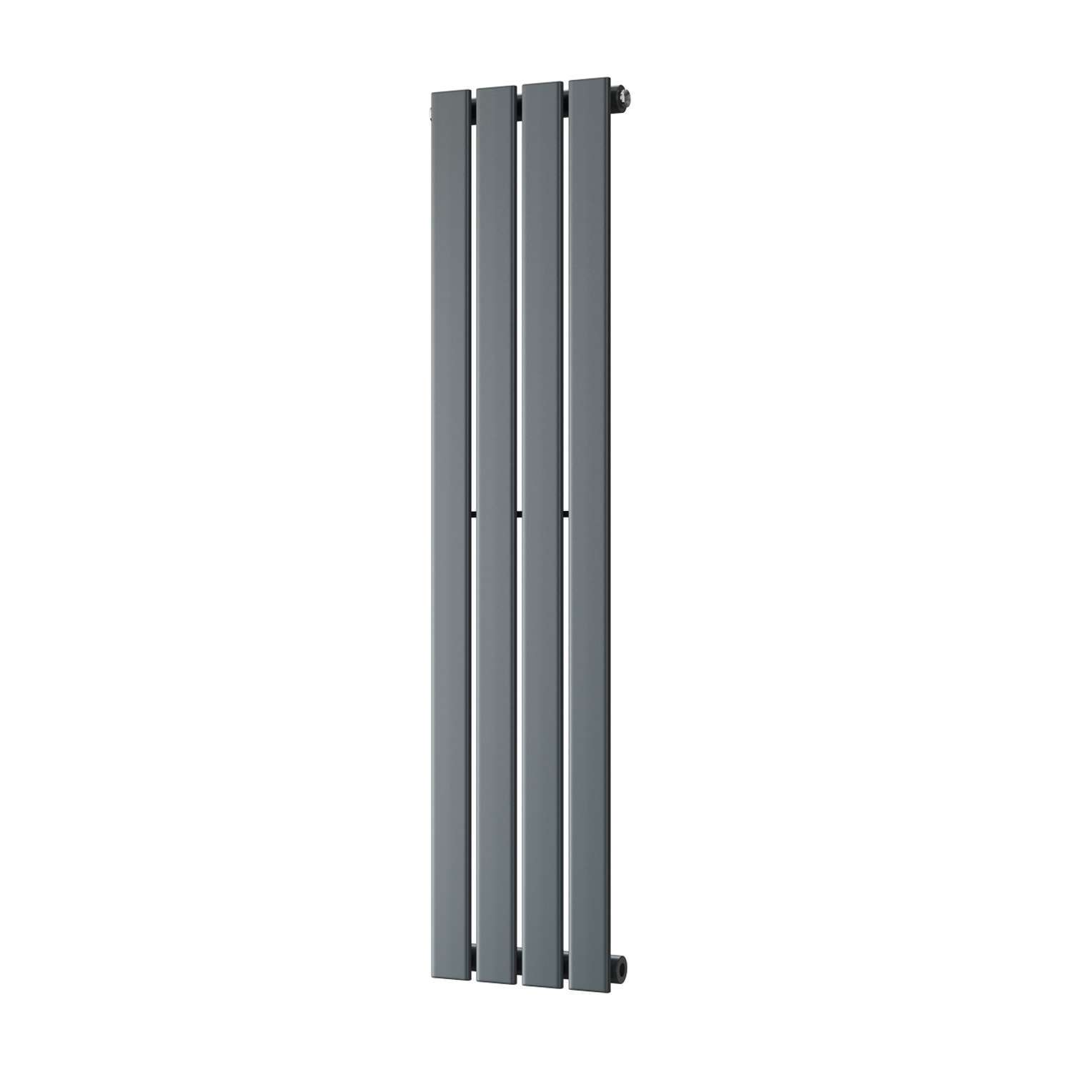 Uk Radiators Typhoon - Anthracite Designer Radiator Single Panel - Anthracite / 272Mm / 1200Mm