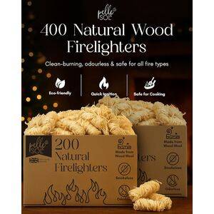 Pelle & Sol Natural Wood Wool Firelighters