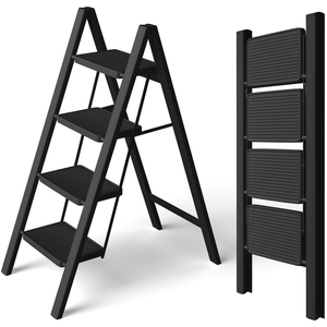 TUFFMATE 4 Step Ladder Folding Step Ladder with Safety Handrail