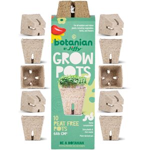botanian BY Jiffy 10-Pack Peat-Free Sphagnum Fibre Seedling Pots