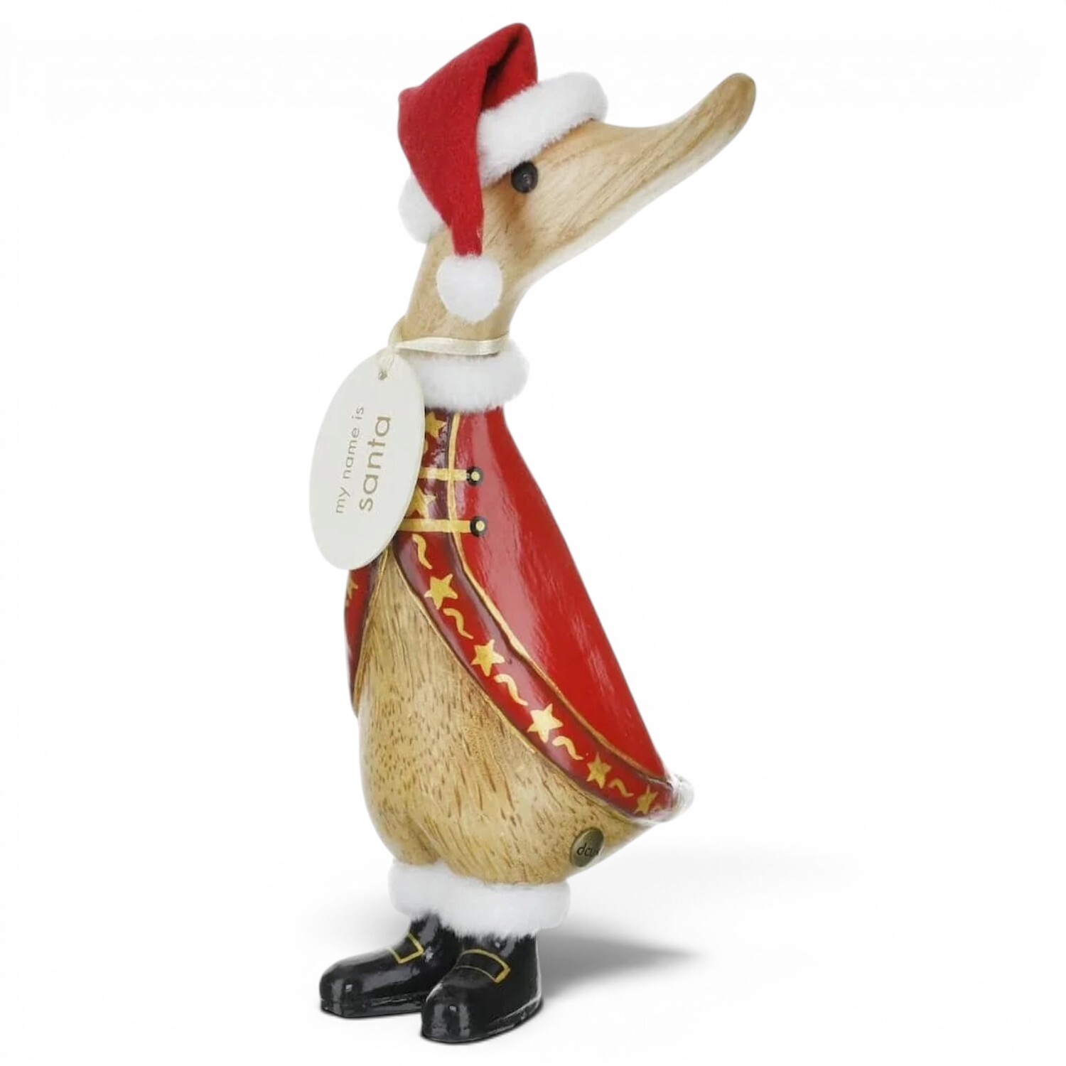 B&Q - Traditional Christmas Wooden DucklingHandcrafted Hand-PaintedChoice Of Reindeer Santa Or Jumper - Image 2