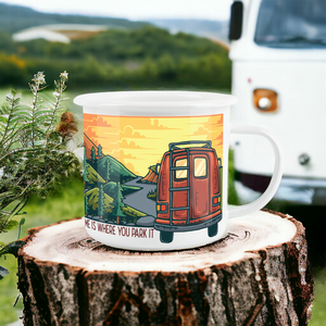 Campervan Enamel Mug
