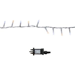 37.5m 1500 LED TreeBrights Christmas String Lights with Timer in White and Warm White on Clear Cable