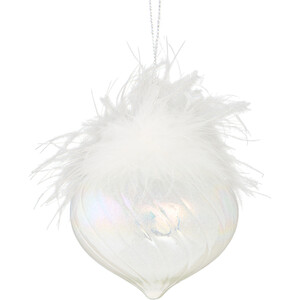 Iridescent Feathered Bauble