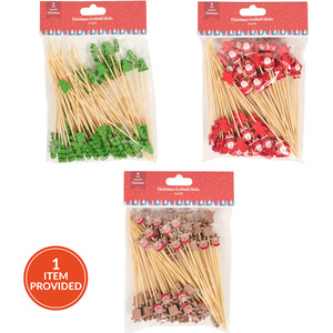 Pack 100 Christmas Cocktail Sticks