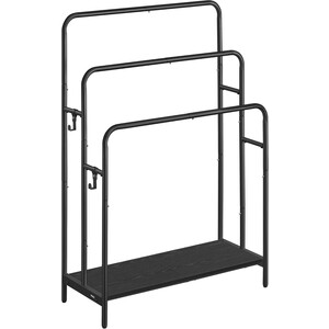Towel Rack with Extended Three-Bar Design and Storage Shelf, Bathroom Organisation Unit