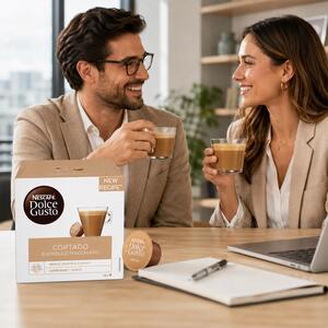 Nescafe Cortado Espresso Macchiato Coffee Pods 16 Capsules Box