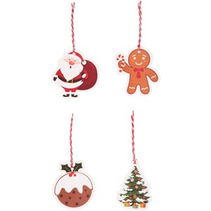Pack of 20 Traditional Print Christmas Gift Tags