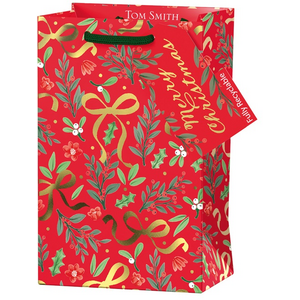 Pack of 6 Winter Foliage Timeless Noel Small Christmas Gift Bags