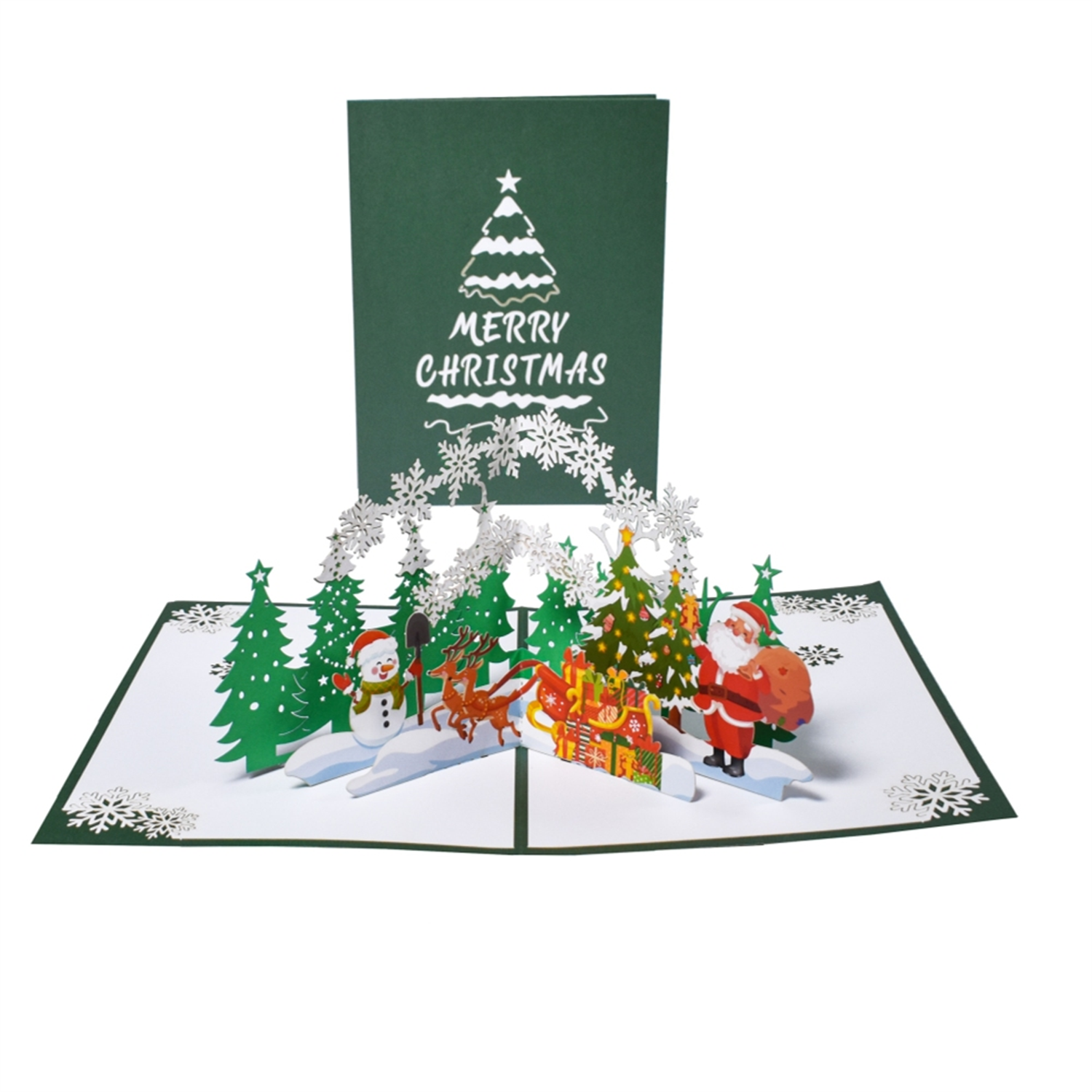 Merry Christmas Tree 3D Pop Up Holiday Card - Image 2