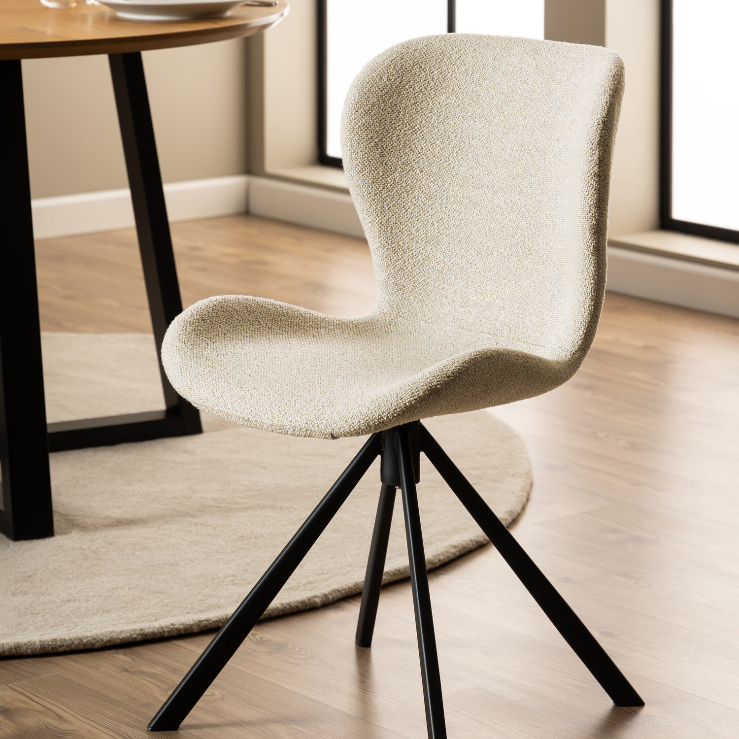 Furniture To Go Batilda Swivel Dining Chairs Set Of 2 - Cream