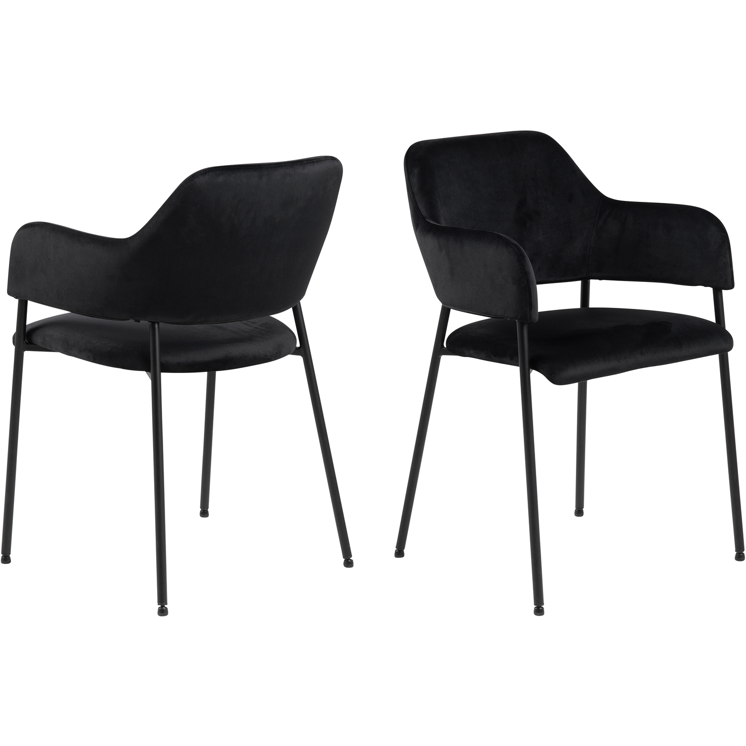 Furniture To Go Lima Dining Chair With Armrest In Black Set Of 2 - Black