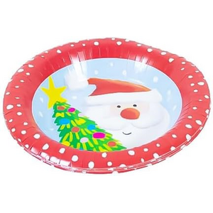 Pack of 6 Santa Claus Christmas Round Paper Bowls 16.5cm