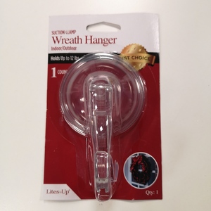 1 x Large 5kg Capacity 7cm Clear Suction Indoor Outdoor Christmas Wreath Hanger