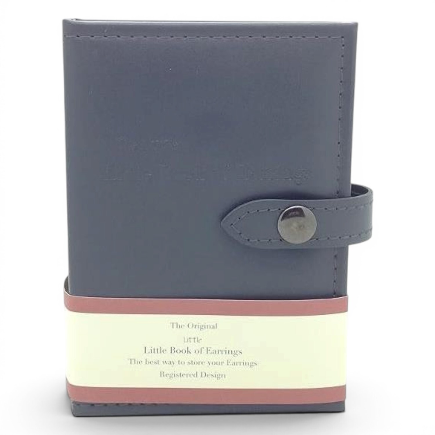 Little Little Book of Earrings Small Grey Jewellery Box Compact Storage Gift - Image 4
