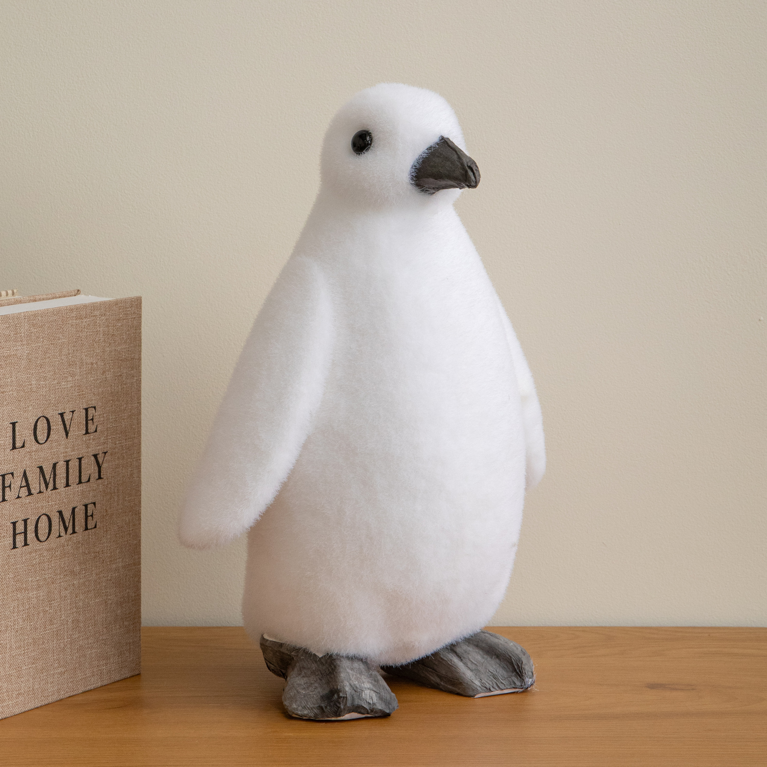 36cm Large Flocked Penguin Christmas Decoration - Image 3
