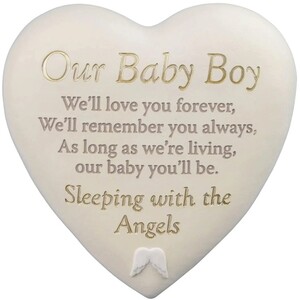 Our Baby Boy Graveside Heart Plaque