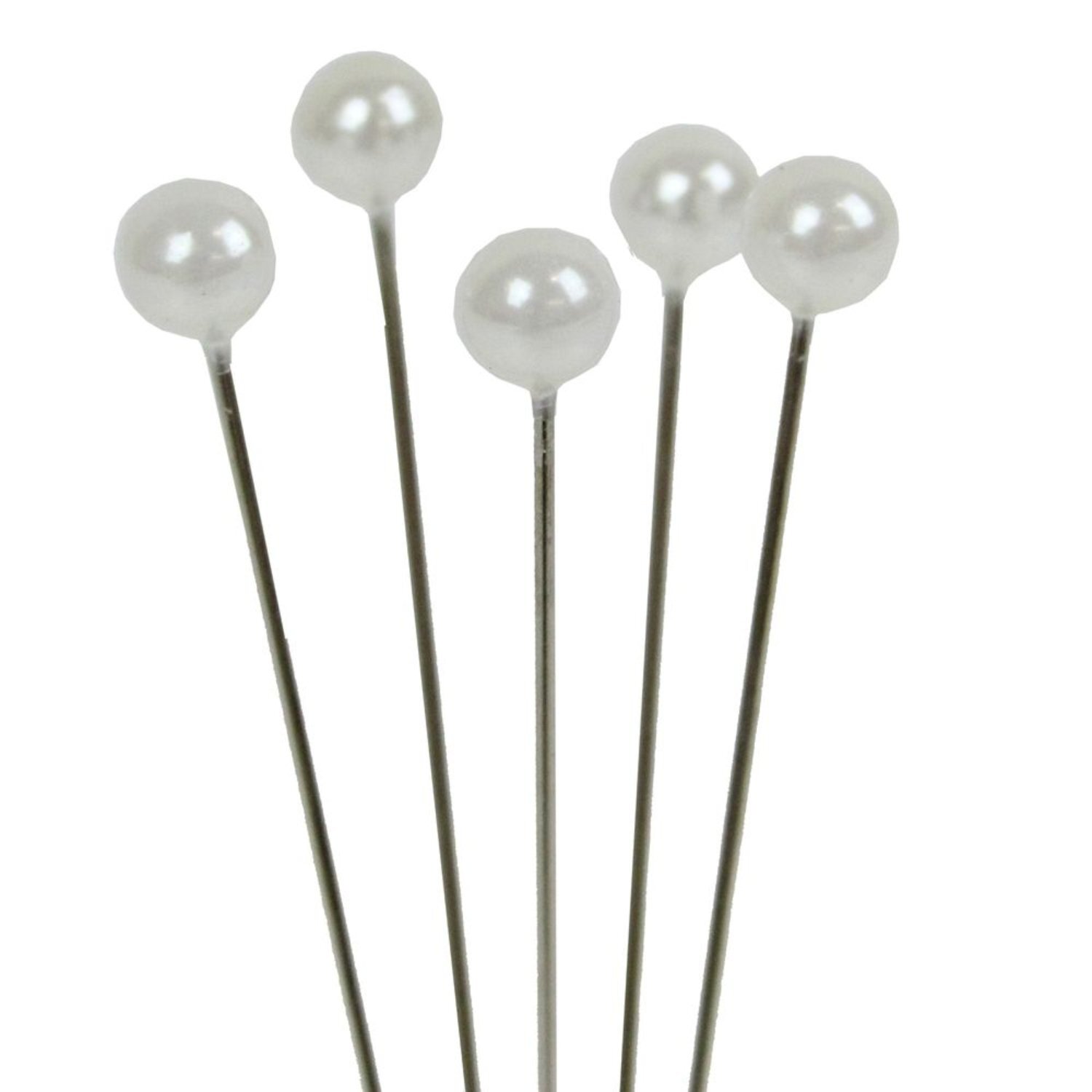 Kdmd White Pearl Headed Pins 2 Pack - White