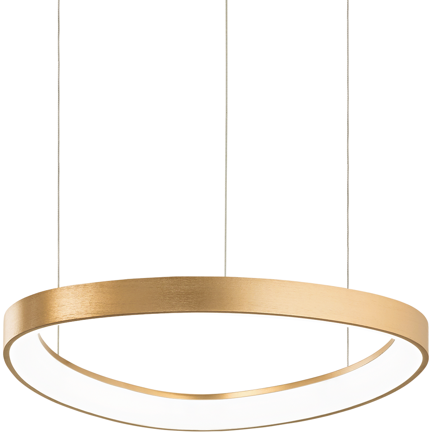 B&Q -  Luminosa Gemini Led Decorative Integrated Pendant Light Brass3000K - Image 4