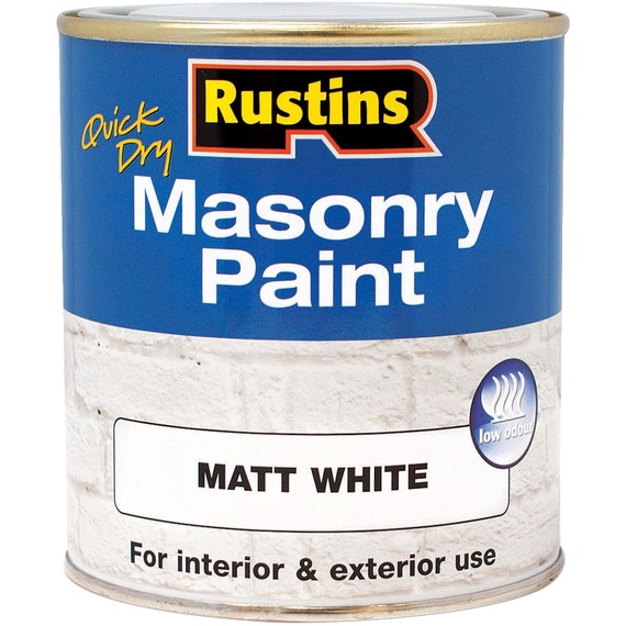 Rustins Masonry Paint White 250ml