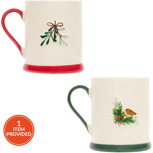 3D Robin or Mistletoe Mug