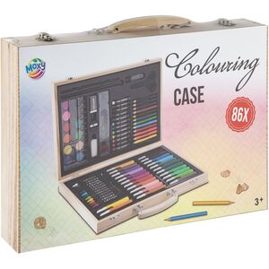 Colouring Case 86 pcs - FSC wood - 33x23cm