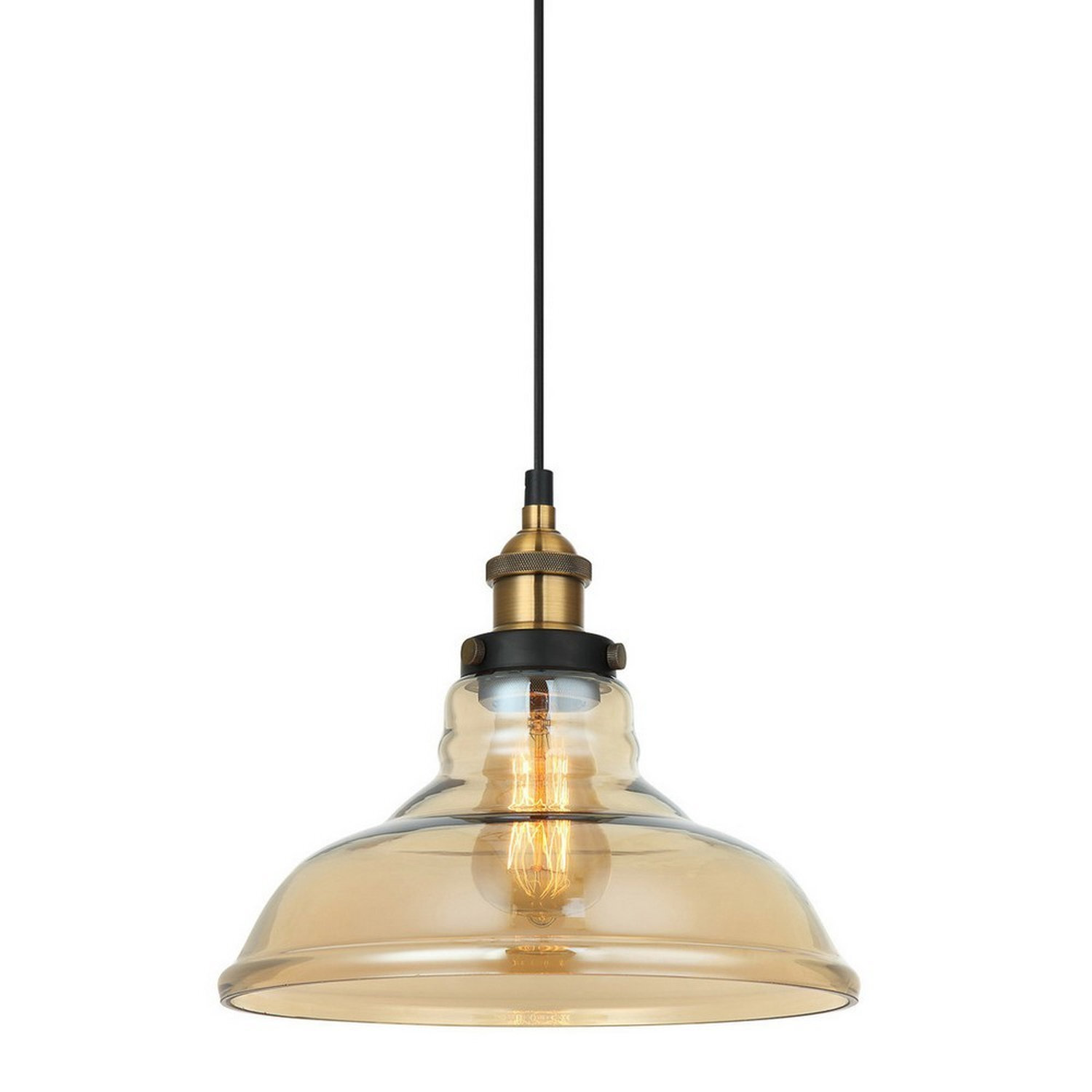 Italux Lighting Industrial Pendant Light Black V - Black