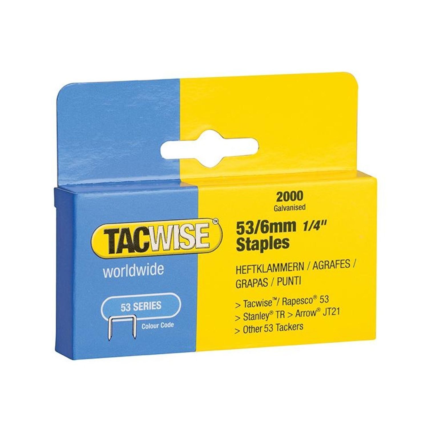 Tacwise 53 Light-Duty Staples (Type Jt21 A)