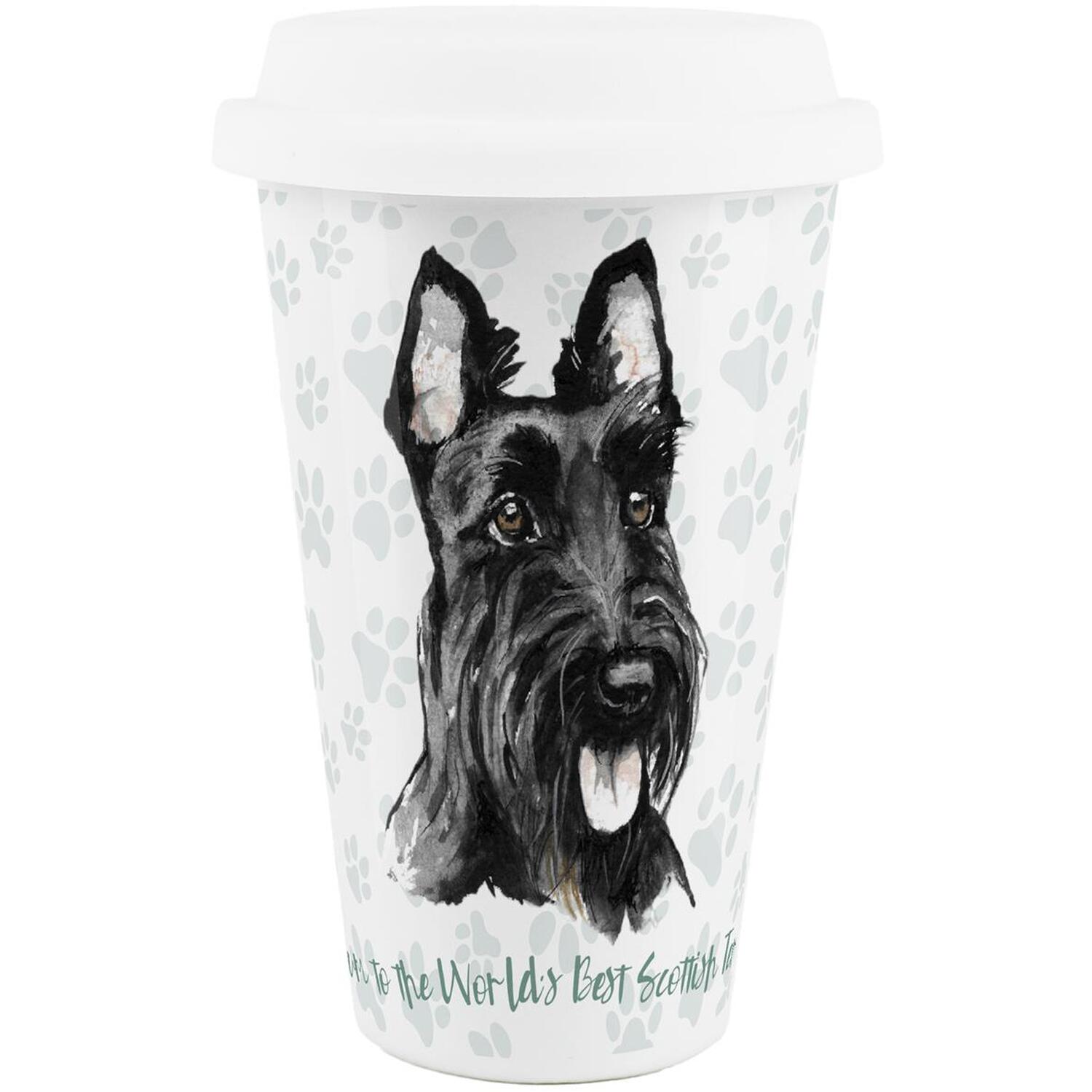 B&Q - Mum To The World's Best Scottish Terrier Ceramic Travel Mug - Image 2