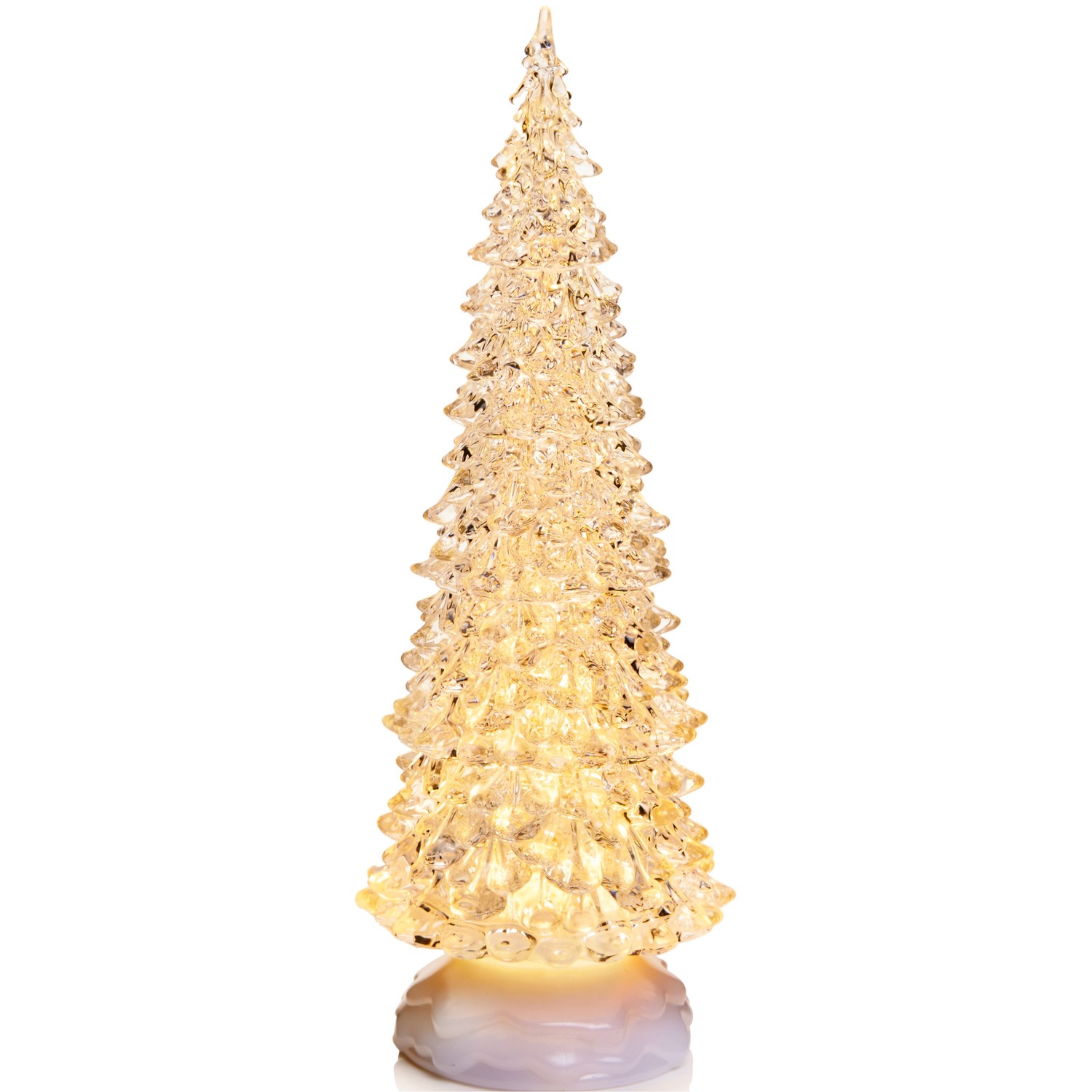 Warm White Tree Water Spinner - Clear
